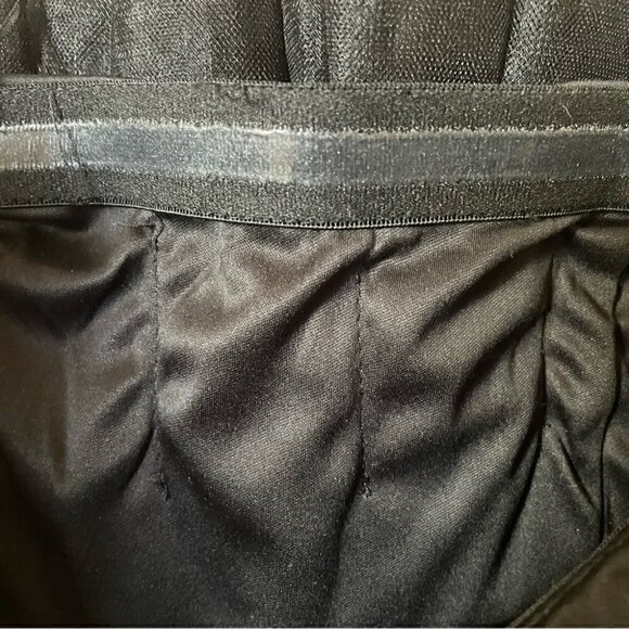 Mable Organza Tube Ruffle Mini Dress Black Women's Size S - Picture 15 of 16